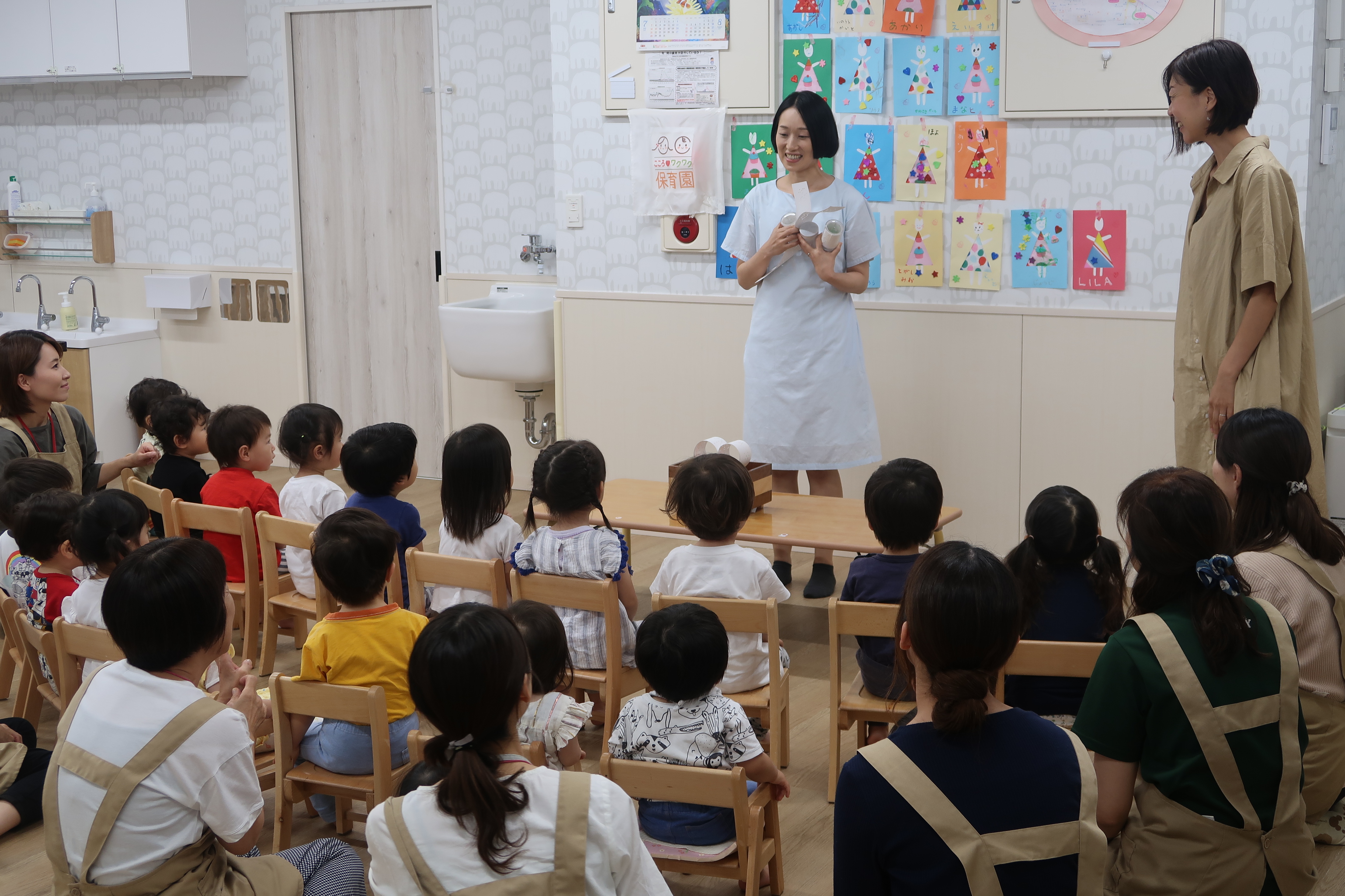 こころワクワク保育園にオルゴールがやってきた 川崎市高津区二子 こころワクワク保育園